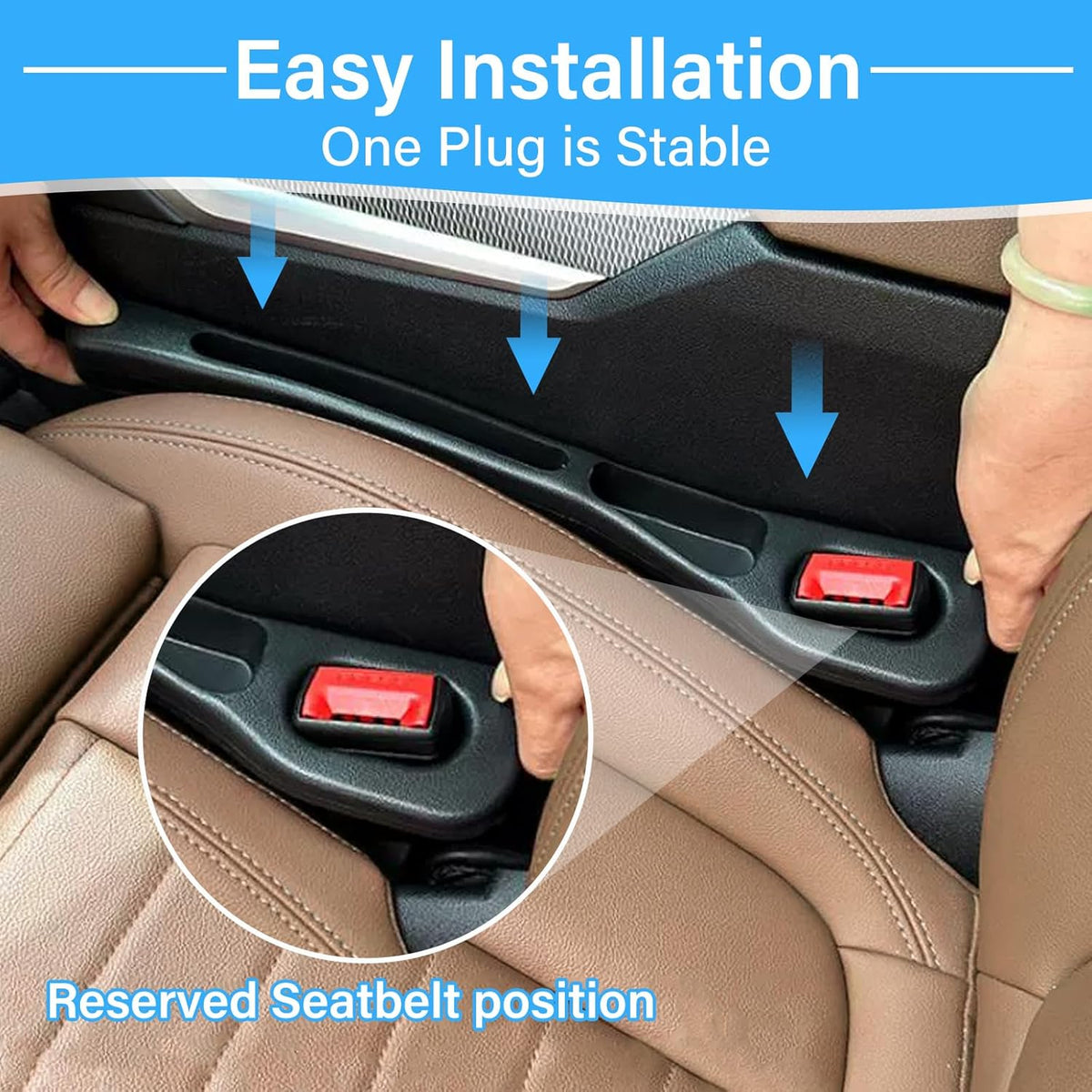 Pack of 2 Car Seat Gap Filler, Car Filler Organiser