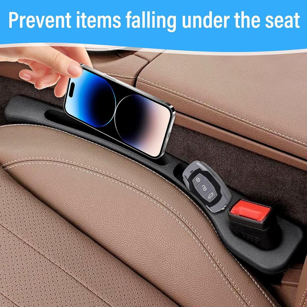 Pack of 2 Car Seat Gap Filler, Car Filler Organiser